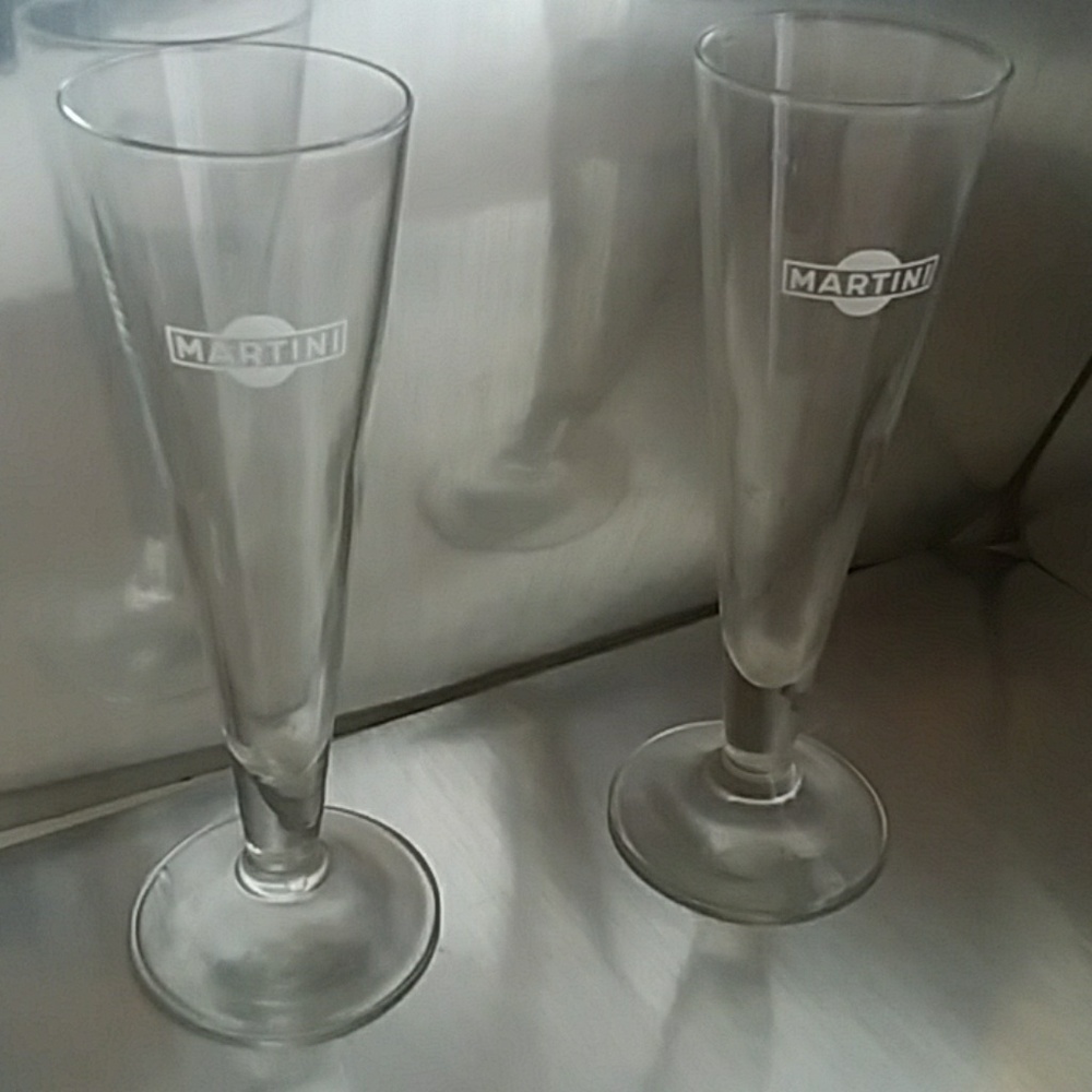 Martini  Cocktail glass set of 2 Vintage Big Price